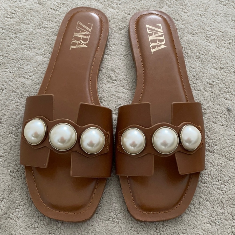 Zara pearl sandals- size 41